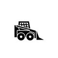 Small tractor silhouette icon Royalty Free Stock Photo