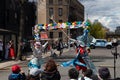 Small Traditional Chinese Cultural Performance Event with an Audience on a Street in Astoria Queens New York