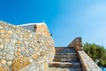 Small traditional Greek church on the top of mountain Royalty Free Stock Photo