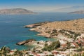 small traditional Greek village by the sea Royalty Free Stock Photo