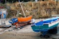 Repainting Wooden Greek Fishing Boat, Galaxidi, Greece