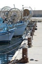 Small fishing boats in Paphos harbour.