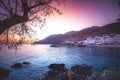 The small traditional village of Chora Sfakion, Sfakia, Chania. Royalty Free Stock Photo