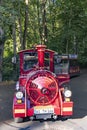 Small train called THermine covers all touristic highlights of Wiesbaden from the downtown landmarks to the scenic spots outside