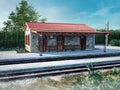 Small train station in the countryside