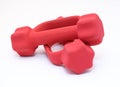 Small training weights - dumbbells Royalty Free Stock Photo