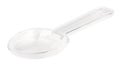 Small transparent plastic dosing spoon