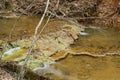 Small Travertine Waterfall Formation Royalty Free Stock Photo