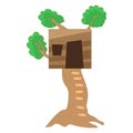 Small tree house icon, cartoon style Royalty Free Stock Photo