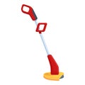 Small trimmer icon cartoon vector. Grass mower