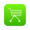 Small trolley icon green vector Royalty Free Stock Photo
