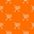 Small trolley pattern vector orange Royalty Free Stock Photo
