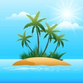 Small tropical island in the ocean