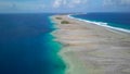 Small tropical uninhabited island Majuro, Marshall Islands.