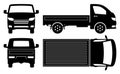 Small truck black icons vector illustration