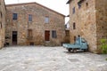 A small truck on the street of an old Italian town Royalty Free Stock Photo