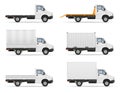 small truck van lorry for transportation of cargo goods stock vector illustration Royalty Free Stock Photo