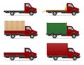 small truck van lorry for transportation of cargo goods stock vector illustration Royalty Free Stock Photo