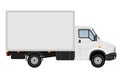 small truck van lorry for transportation of cargo goods stock vector illustration Royalty Free Stock Photo