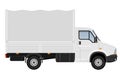 small truck van lorry for transportation of cargo goods stock vector illustration Royalty Free Stock Photo