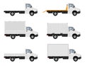 small truck van lorry for transportation of cargo goods stock vector illustration Royalty Free Stock Photo