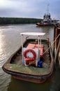 Small tug boat at ship yard Royalty Free Stock Photo