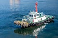 The small tug vessel in the sea Royalty Free Stock Photo