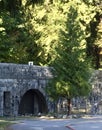 Small tunnel at Stanley Park along Seawall trail Royalty Free Stock Photo