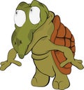 Small turtle. Cartoon