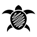 Small turtle icon, simple style