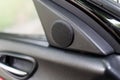 Small tweeter speaker on car door