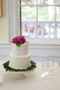 Small two tiered wedding cake