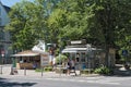 Small typical kiosk in the north of frankfurt am main germany