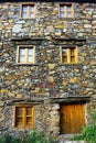 Small typical mountain village of schist