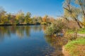 Small Ukrainian river Oril at fall season Royalty Free Stock Photo