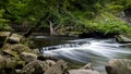 Small upper water falls on Tinker creek in Cuyahoga valley national park Royalty Free Stock Photo