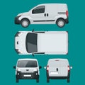 Small Van Car. Isolated car, template for car branding and advertising.