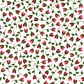 Small vector flowers seamless pattern.