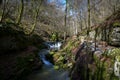 Small Verena stream running through Verena gorge Royalty Free Stock Photo