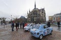 Small vespa in Reims, with Cathedral