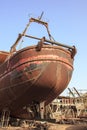 Small vessels in a shipyard Royalty Free Stock Photo