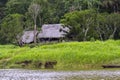 Small village in Amazon Basin on the bank of Yanayacu River, Peru Royalty Free Stock Photo