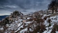 The small village of Cervara, headoffice of artist during winter season