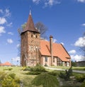 Small village church on hill Royalty Free Stock Photo