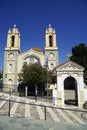 Small village church rhodes island Royalty Free Stock Photo