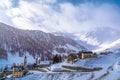 The small village of Ferrere, reachable only on foot during the winter season. Valle Stura - Province of Cuneo - Piedmont Royalty Free Stock Photo