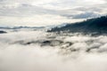 The small village in fog, some where near Dalat, Vietnam