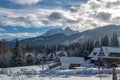 A small village at the foot of the Tatra Mountains. A beautiful view of Giewont