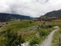 Small Village in a Himalayan Landscape Royalty Free Stock Photo