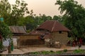 A small village house exterior of rural india. Kishanganj West Bengal India South Asia Pacific June 15, 2023 Royalty Free Stock Photo